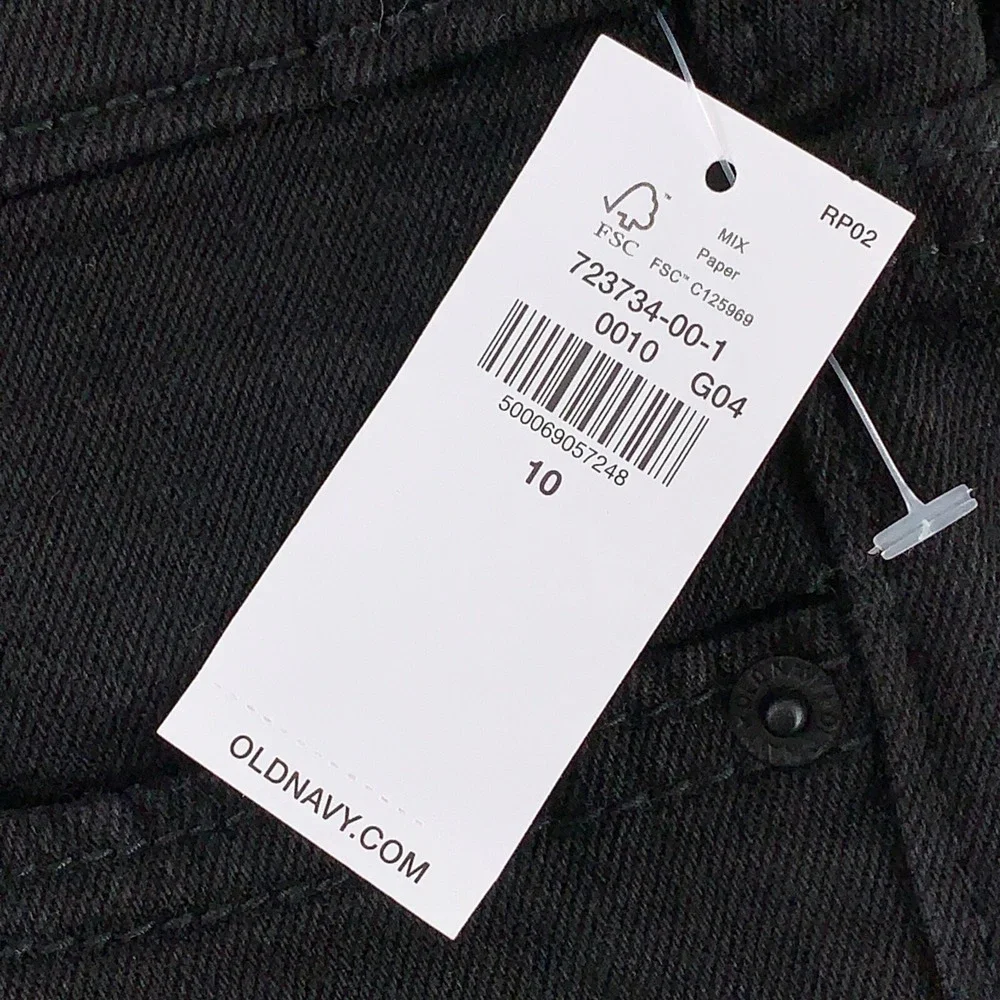 Old Navy Boys Size 10 Black Denim Straight Built-In Flex Jeans NWT